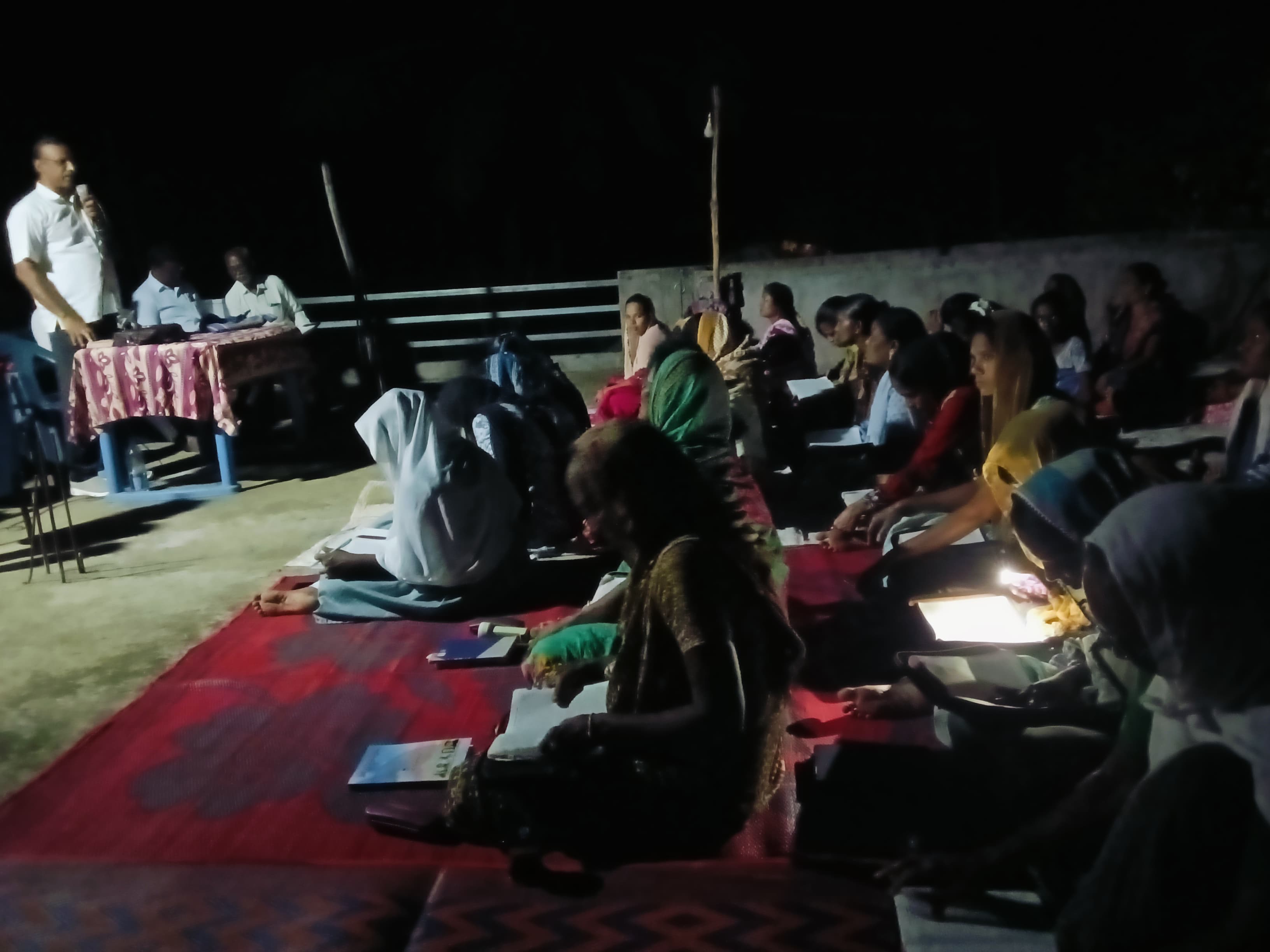 Group gathered before an outreach visit