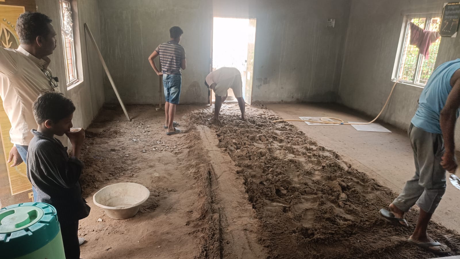 Church interior construction begins
