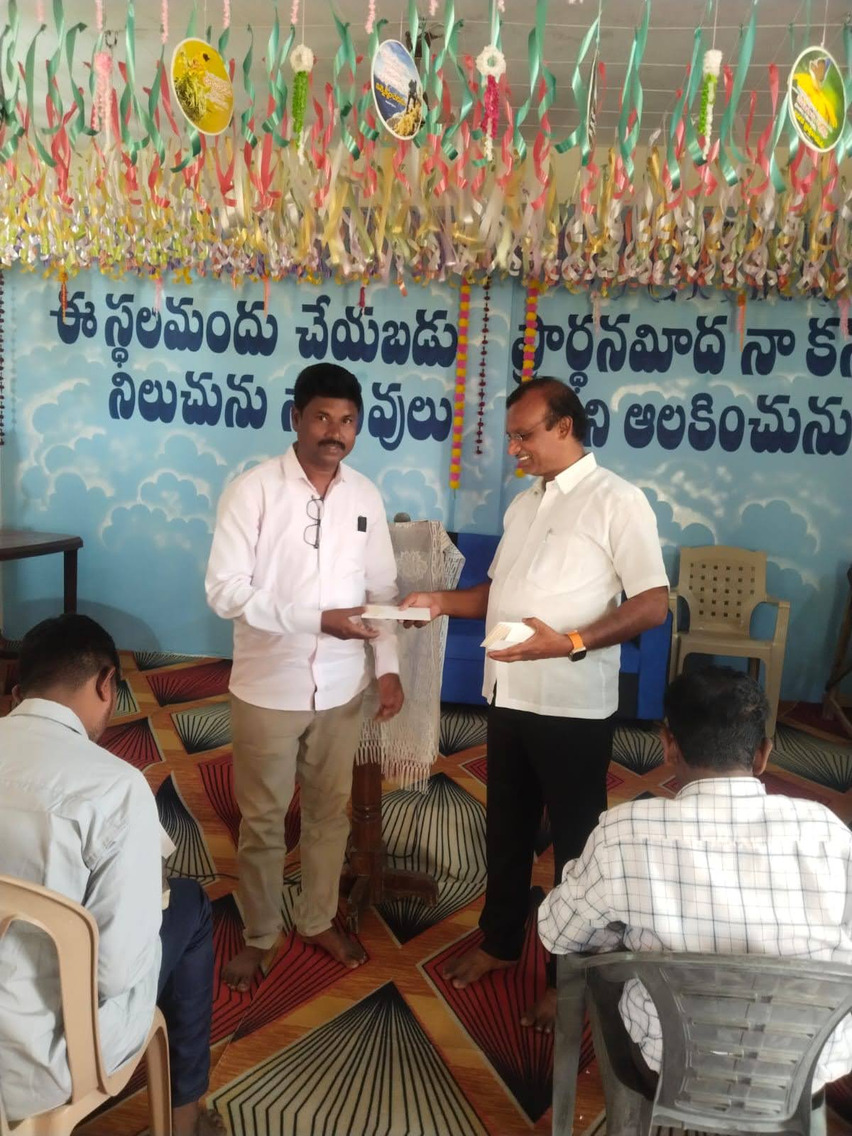 A pastor receiving financial support from the mission.
